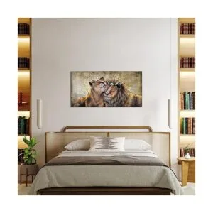 Canvbay Lienzo decorativo para pared diseño de león y_4