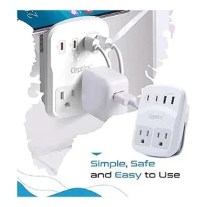 Kit de adaptador de viaje mundial de Ceptics 2 USBA_6