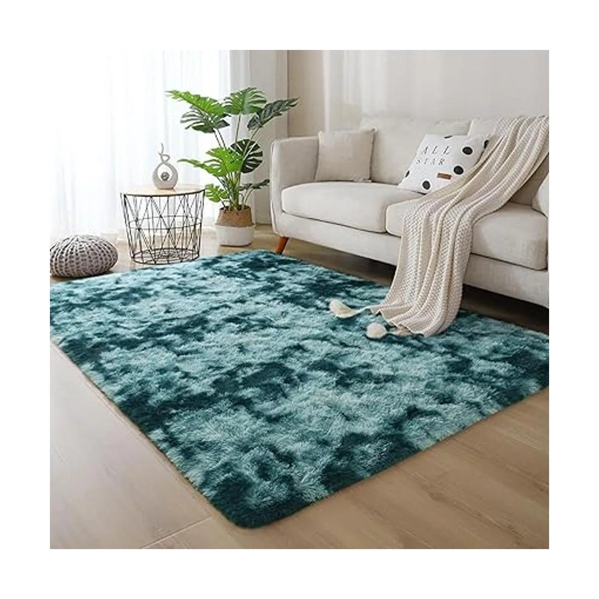 DweIke Alfombras de área suaves y esponjosas para sala de_5