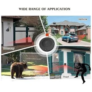 eMACROS Alarma de entrada inalámbrica solar de 12 milla_4