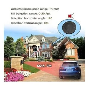 eMACROS Alarma de entrada inalámbrica solar de 12 milla_3