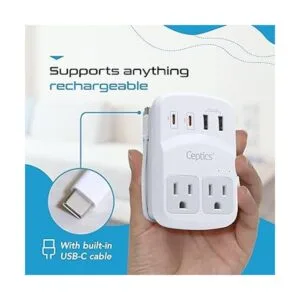 Kit de adaptador de viaje mundial de Ceptics 2 USBA_5