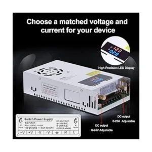 IMAYCC Fuente de alimentación ajustable de 0 a 24 V con_3