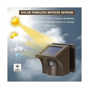 eMACROS Alarma de entrada inalámbrica solar de 12 milla_2