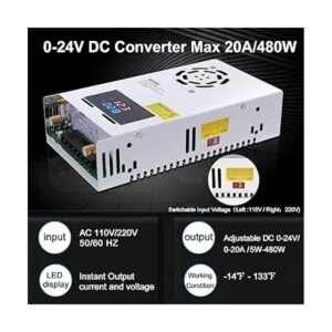 IMAYCC Fuente de alimentación ajustable de 0 a 24 V con_2