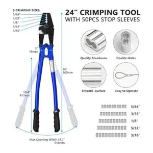 TOUGHER Herramienta de corte de crimpado manual de 24_2