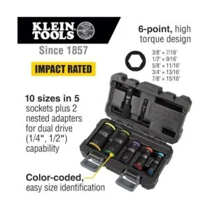 Klein Tools 66070 Juego de enchufes de impacto enchufe_2
