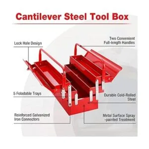 WORKPRO Caja de herramientas de metal caja de_2