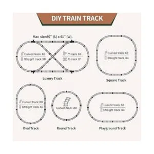 Juego de tren con control remoto pista eléctrica de tren_4