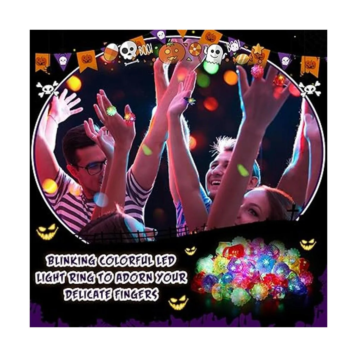 150 anillos de goma con luz LED anillos de goma de_3