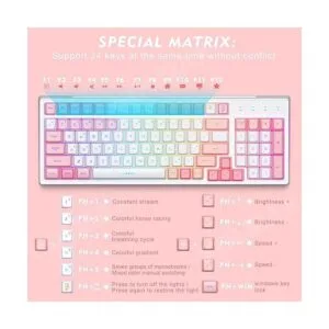 CK98 Combo de teclado y mouse inalámbrico para juegos_3