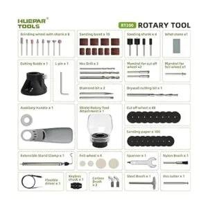 Huepar Tools Herramienta giratoria de 200 W kit de_4