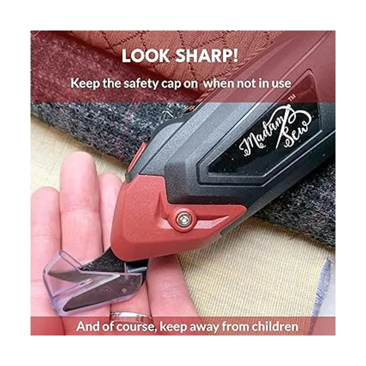 Madam Sew Tijeras eléctricas para corte de tela tijeras_3