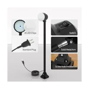 Luz de trabajo LED lámpara de cuello de cisne flexible de_2