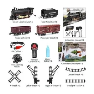 Juego de tren con control remoto pista eléctrica de tren_7