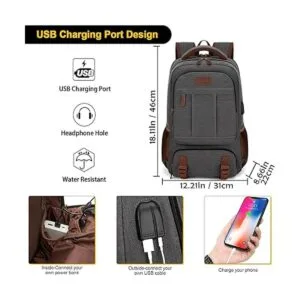 Tzowla Mochila de lona para laptop para hombres y mujeres_2