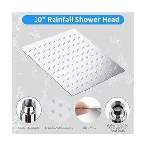 Kaqinu Cabezal de ducha de alta presión de 10 pulgadas_2