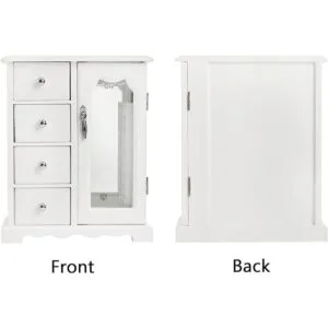 Nicunom Joyero de madera maciza caja de exhibición de_4