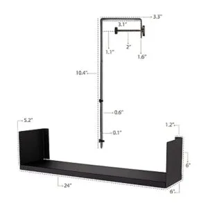 Wallniture Libro Estante para cubículos de 24 pulgadas_5