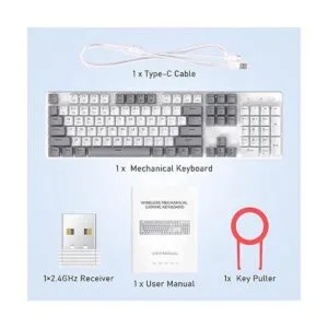 Teclado inalámbrico para juegos Batería recargable_7