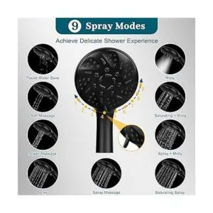 Lanhado Cabezal de ducha de lluvia con rociador de mano_5