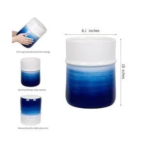 Cubo de basura redondo pequeño decorativo contenedor de_2