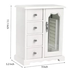 Nicunom Joyero de madera maciza caja de exhibición de_2