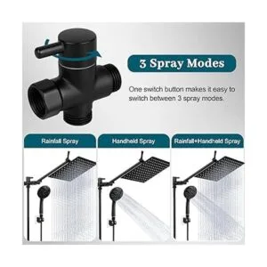 Lanhado Cabezal de ducha de lluvia con rociador de mano_4