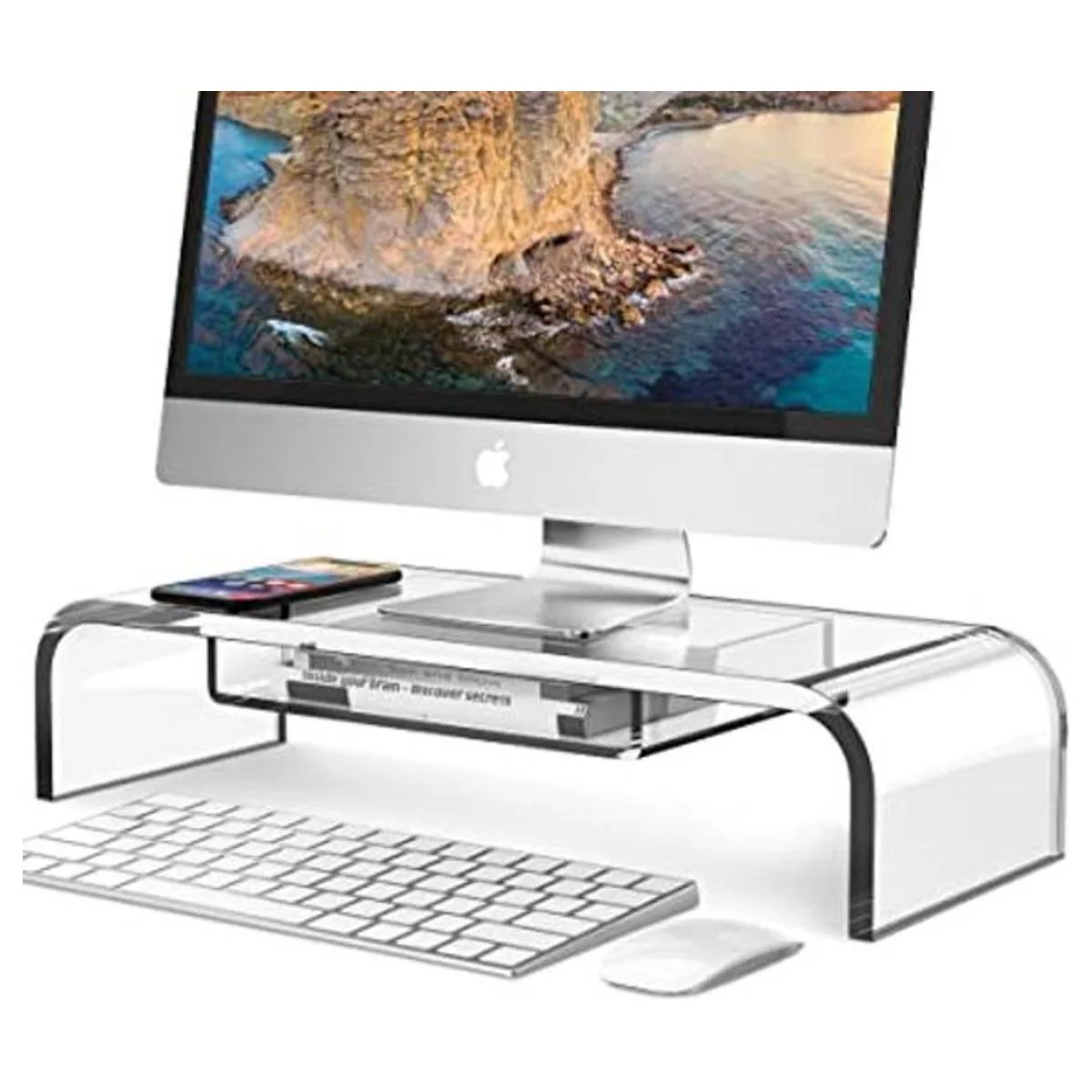 DeskLogics Soporte elevador acrílico para monitor de_1