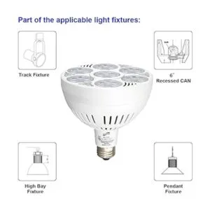 VAKESUN Foco LED PAR38 60W 5200 lúmenes 10000K 45 blanco_6