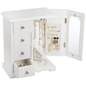 Nicunom Joyero de madera maciza caja de exhibición de_5