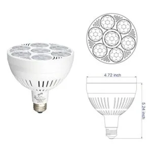 VAKESUN Foco LED PAR38 60W 5200 lúmenes 10000K 45 blanco_3