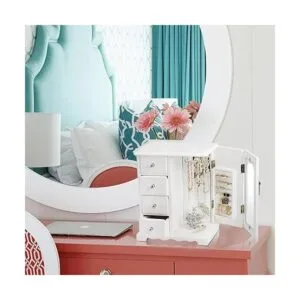 Nicunom Joyero de madera maciza caja de exhibición de_6