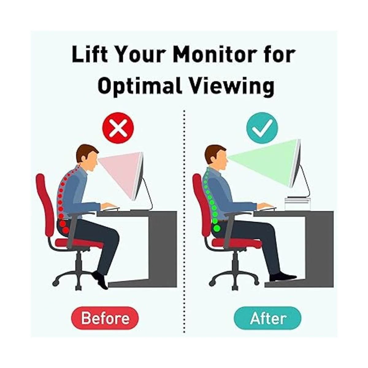 DeskLogics Soporte elevador acrílico para monitor de_6
