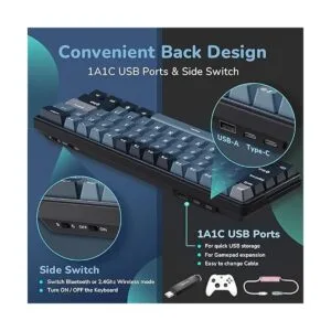 RK ROYAL KLUDGE RK61 Plus Teclado mecánico inalámbrico_4