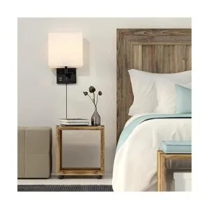 HAITRAL Apliques de pared enchufables con bombillas_2