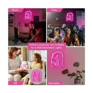 COLORNEON Letrero de neón con diseño de anime hecho a_2