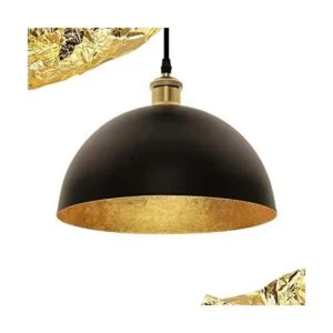 Flynix Lámpara colgante de hoja negra y dorada lámpara_1
