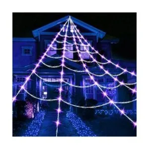 Luces de telaraña de 16 pies 100 luces LED superrealistas_1