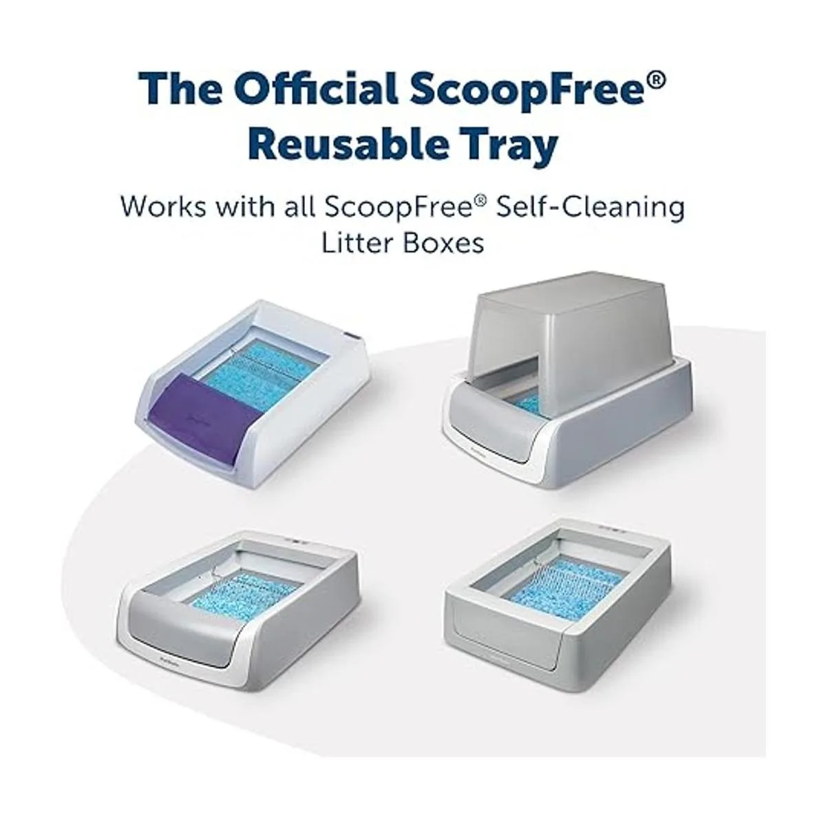 Bandeja reutilizable de aserrín para gatos ScoopFree con_3