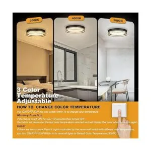 Flynix Lámpara de techo LED de montaje empotrado de 12.5_3