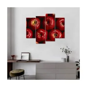 Manzana roja con gota de agua arte de la pared pintura_3