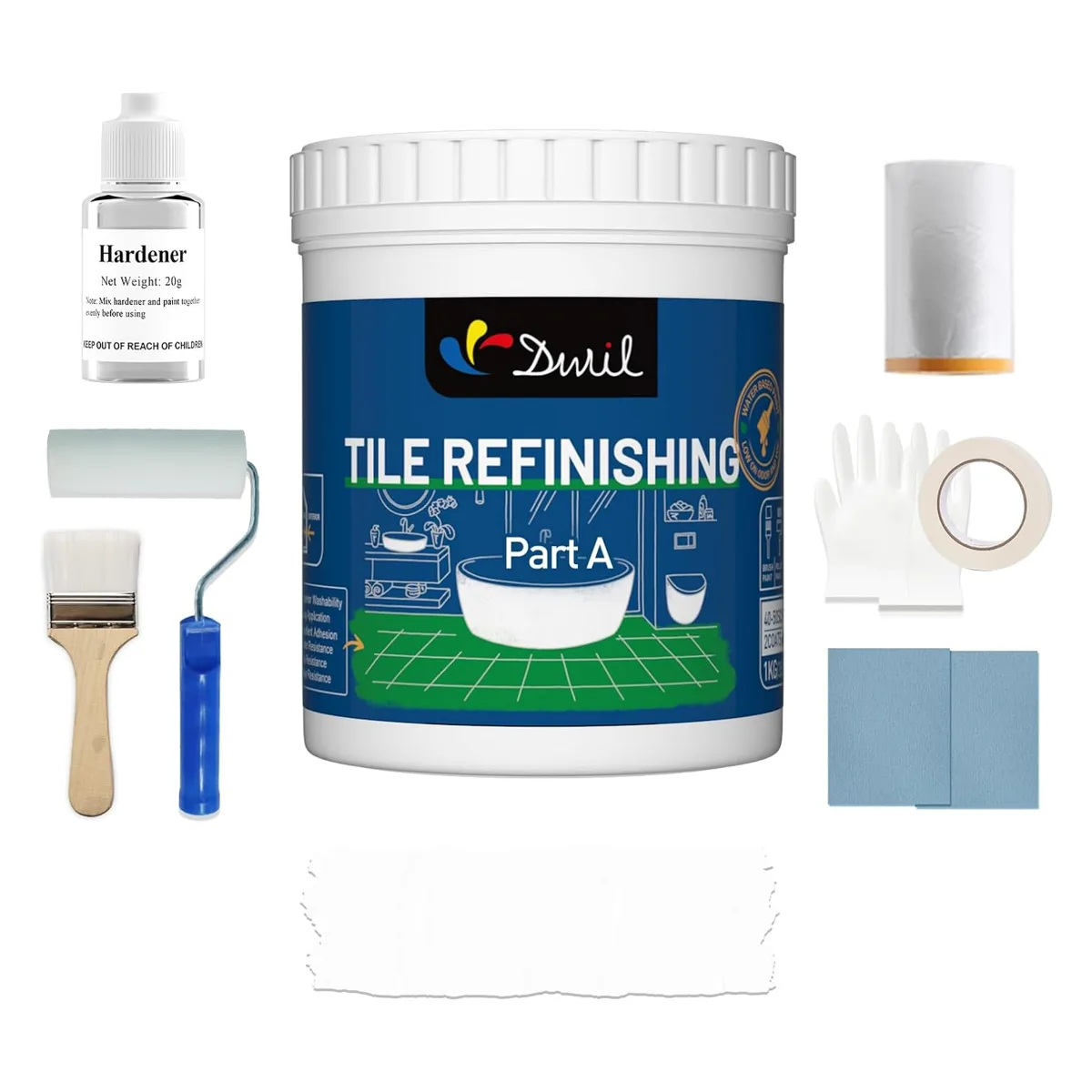 DWIL Kit de acabado de bañera y azulejos sin olor para_1