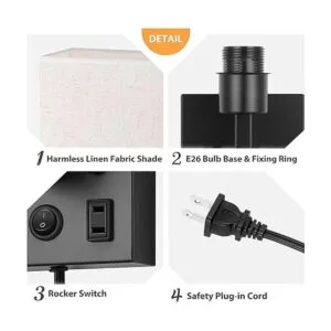 HAITRAL Apliques de pared enchufables con bombillas_4