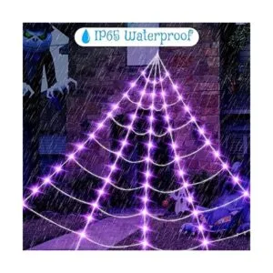 Luces de telaraña de 16 pies 100 luces LED superrealistas_5