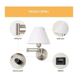 Apliques de pared con brazo oscilante lámpara de pared_3
