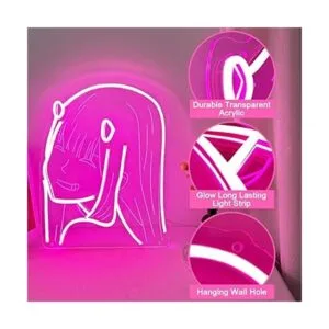 COLORNEON Letrero de neón con diseño de anime hecho a_6