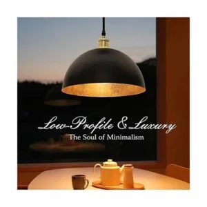 Flynix Lámpara colgante de hoja negra y dorada lámpara_4