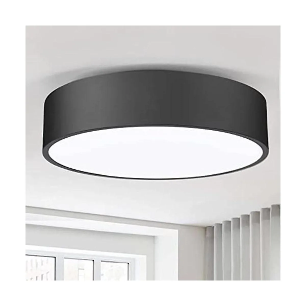 POLITAMP Lámparas de techo LED negras redondas de montaje_1