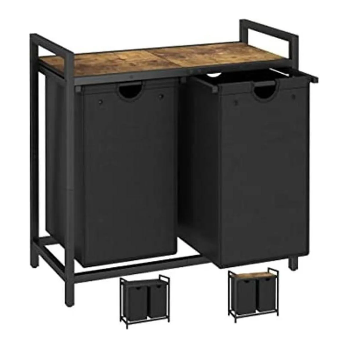 Cesta de lavandería cesta de lavandería bicolor con 2_1